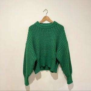 H&M Chunky Green Sweater